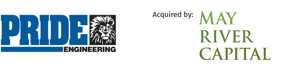 Pride Engineering logo and May River Capital logo